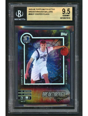 2025 Topps Match Attax Cooper Flagg #Bb-cf Baller (RC) BGS 9.5 Gem Mint